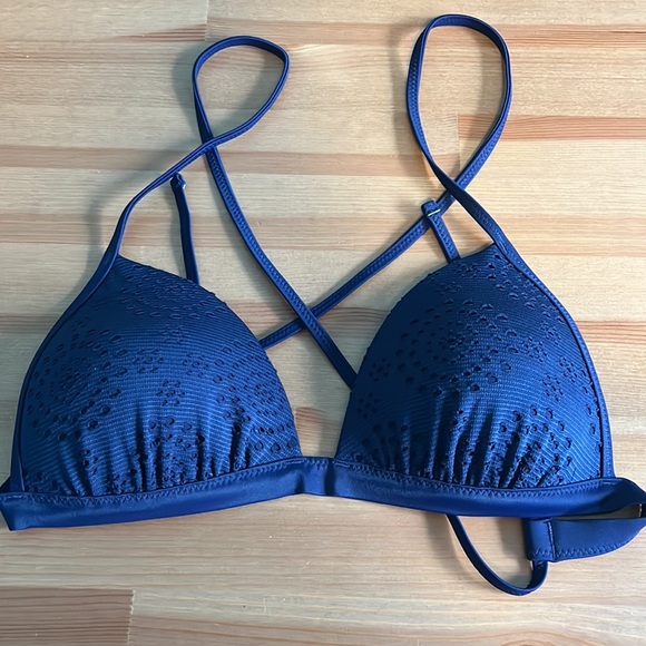 Aerie Navy Blue Crochet Bathing Suit 2 top styles - Picture 5 of 9